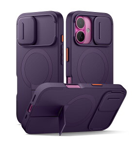 SURITCH ���C�P�[�XiPhone 16�ƌ݊��� �ƃJ�����ی�J�o�[�ƒ����\�ȃX�^���h ���h�~�ϏՌ��ی�J�o�[iPhone 16�p (�p�[�v��)