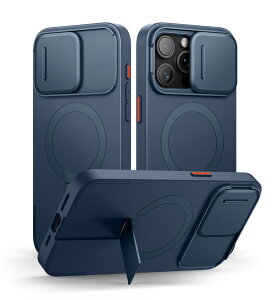 SURITCH ���C�P�[�XiPhone 15 pro max�ƌ݊��� �ƃJ�����ی�J�o�[�ƒ����\�ȃX�^���h ���h�~�ϏՌ��ی�J�o�[iPhone 15 pro max�p (�u���[)