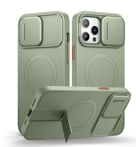 SURITCH ���C�P�[�XiPhone 12 pro max/13 pro max�ƌ݊��� �ƃJ�����ی�J�o�[�ƒ����\�ȃX�^���h ���h�~�ϏՌ��ی�J�o�[iPhone 12 pro max/13 pro max�p (�O���[��)