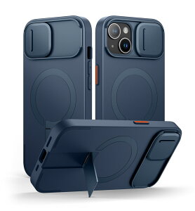 SURITCH ���C�P�[�XiPhone 15�ƌ݊��� �ƃJ�����ی�J�o�[�ƒ����\�ȃX�^���h ���h�~�ϏՌ��ی�J�o�[iPhone 15�p (�u���[)