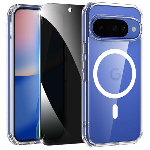 Google Pixel 10 / Pixel 10 Pro �p �P�[�X �`�����h�~�t�B�����t�� Magsafe�Ή� ���ϖh�~ �}�O�l�b�g���� �ی�t�B���� �v���C�o�V�[�ی� �ČRMIL�K�i SGS�F�� PC�w�� �ϏՌ� ���C�����X�[�d�Ή� �X�g��