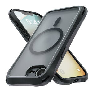 �G���R�� iPhone 17e/16e �P�[�X �J�o�[ ZEROSHOCK �ϏՌ� �Ռ��z�� Magsafe�Ή� 4�p�o���p�[ �O���b�v���̂���J�[�u���C�� �J���������Y�ی�݌v ���C�����X�[�d�Ή� �}�b�g�u���b�N PMWA26SZELKMCBK