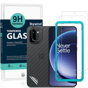 Ibywind �Ή� OnePlus 15R 5G �K���X�t�B���� 2 ���ی�t�B���� �K�C�h�g�t�� �����Y�J�o�[�i1���j�w�ʃV�[�g�i1���j ���菝�h�~�ϏՌ��d�x 9H�����K���X�t�B�����y���炩�Ȏ�G��z�y�C�A�[���z