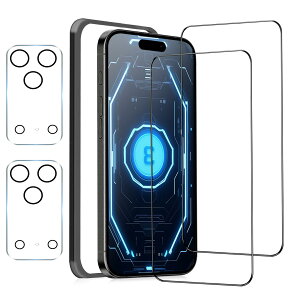 MINIKA �K���X�t�B���� iPhone 17Pro �p�� �K���X�t�B���� �S�ʕی� ��Phone 17Pro �ی�t�B���� �A�C�t�H�� 17�v�� �t�B���� iPhone 17Pro �p�� �t�B���� �����ߗ� �����Ȃ� �y�K�C�h�g�t��/�J�����t�B��