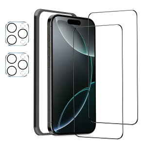 MINIKA �K���X�t�B���� iPhone 16Pro �p�� �K���X�t�B���� �S�ʕی� ��Phone 16Pro �ی�t�B���� �A�C�t�H�� 16�v�� �t�B���� iPhone 16Pro �p�� �t�B���� �����ߗ� �����Ȃ� �y�K�C�h�g�t��/�J�����t�B��