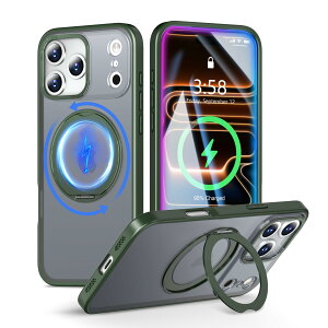MINIKA iPhone 17 Pro Max �p �P�[�X Magsafe �Ή� 360�x��] �X�^���h�t�� ���@�\ �X�}�z�P�[�X ��Phone17Pro Max �P�[�X �ČRMIL�K�i �ϏՌ� ���ϖh�~ �w��h�~ �}�O�Z�[�t �����O �}�O�l�b�g���� ���C����
