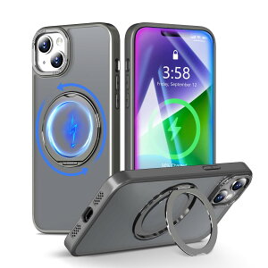 MINIKA ��Phone14Plus �P�[�X Magsafe �Ή� 360�x��] �X�^���h�t�� ���@�\ �X�}�z�P�[�X iPhone 14 Plus �p �P�[�X �ČRMIL�K�i �ϏՌ� �w��h�~ ���ϖh�~ �}�O�Z�[�t �����O �}�O�l�b�g���� ���C�����X�[