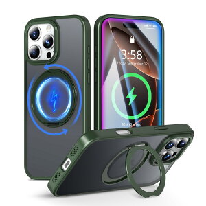 MINIKA ��Phone16Pro �P�[�X Magsafe �Ή� 360�x��] �X�^���h�t�� ���@�\ �X�}�z�P�[�X iPhone 16 Pro �p �P�[�X �ČRMIL�K�i �ϏՌ� ���ϖh�~ �w��h�~ �}�O�Z�[�t �����O �}�O�l�b�g���� ���C�����X�[