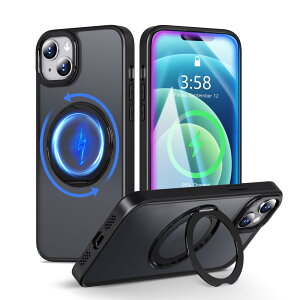 MINIKA ��Phone 14/13 �P�[�X Magsafe �Ή� 360�x��] �X�^���h�t�� ���@�\ �X�}�z�P�[�X iPhone 14/13 �p �P�[�X �ČRMIL�K�i �ϏՌ� ���ϖh�~ �w��h�~ �}�O�Z�[�t �����O �}�O�l�b�g���� ���C�����X�[