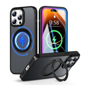 MINIKA ��Phone14Pro �P�[�X Magsafe �Ή� 360�x��] �X�^���h�t�� ���@�\ �X�}�z�P�[�X iPhone 14 Pro �p �P�[�X �ČRMIL�K�i �ϏՌ� ���ϖh�~ �w��h�~ �}�O�Z�[�t �����O �}�O�l�b�g���� ���C�����X�[