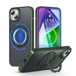 MINIKA ��Phone14Plus �P�[�X Magsafe �Ή� 360�x��] �X�^���h�t�� ���@�\ �X�}�z�P�[�X iPhone 14 Plus �p �P�[�X �ČRMIL�K�i �ϏՌ� �w��h�~ ���ϖh�~ �}�O�Z�[�t �����O �}�O�l�b�g���� ���C�����X�[