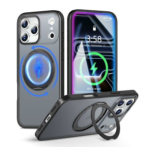 MINIKA ��Phone17Pro �P�[�X Magsafe �Ή� 360�x��] �X�^���h�t�� ���@�\ �X�}�z�P�[�X iPhone 17 Pro �p �P�[�X �ČRMIL�K�i �ϏՌ� ���ϖh�~ �w��h�~ �}�O�Z�[�t �����O �}�O�l�b�g���� ���C�����X�[
