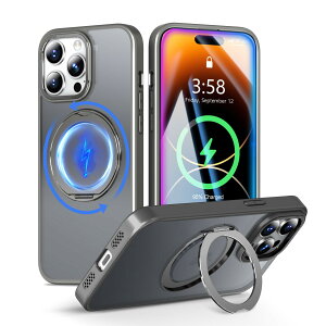 MINIKA ��Phone14Pro �P�[�X Magsafe �Ή� 360�x��] �X�^���h�t�� ���@�\ �X�}�z�P�[�X iPhone 14 Pro �p �P�[�X �ČRMIL�K�i �ϏՌ� ���ϖh�~ �w��h�~ �}�O�Z�[�t �����O �}�O�l�b�g���� ���C�����X�[
