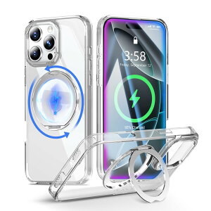 MINIKA ��Phone 16ProMax �P�[�X Magsafe �Ή� 360�x��] �X�^���h�t�� ���@�\ �X�}�z�P�[�X iPhone 16 Pro Max �p �P�[�X �N���A �ČRMIL�K�i �ϏՌ� ���ϖh�~ �w��h�~ �}�O�Z�[�t �����O �}�O�l�b�g����