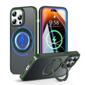 MINIKA ��Phone14Pro �P�[�X Magsafe �Ή� 360�x��] �X�^���h�t�� ���@�\ �X�}�z�P�[�X iPhone 14 Pro �p �P�[�X �ČRMIL�K�i �ϏՌ� ���ϖh�~ �w��h�~ �}�O�Z�[�t �����O �}�O�l�b�g���� ���C�����X�[