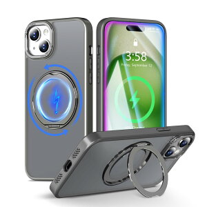 MINIKA ��Phone15Plus �P�[�X Magsafe �Ή� 360�x��] �X�^���h�t�� ���@�\ �X�}�z�P�[�X iPhone 15 Plus �p �P�[�X �ČRMIL�K�i �ϏՌ� �w��h�~ ���ϖh�~ �}�O�Z�[�t �����O �}�O�l�b�g���� ���C�����X�[