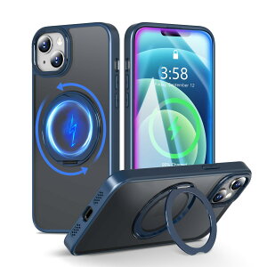 MINIKA ��Phone 14/13 �P�[�X Magsafe �Ή� 360�x��] �X�^���h�t�� ���@�\ �X�}�z�P�[�X iPhone 14/13 �p �P�[�X �ČRMIL�K�i �ϏՌ� ���ϖh�~ �w��h�~ �}�O�Z�[�t �����O �}�O�l�b�g���� ���C�����X�[