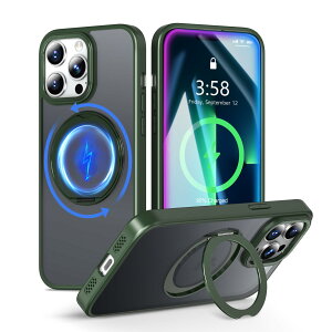 MINIKA ��Phone13Pro Max �P�[�X Magsafe �Ή� 360�x��] �X�^���h�t�� ���@�\ �X�}�z�P�[�X iPhone 13 Pro Max �p �P�[�X �ČRMIL�K�i �ϏՌ� �w��h�~ ���ϖh�~ �}�O�Z�[�t �����O �}�O�l�b�g���� ���C����