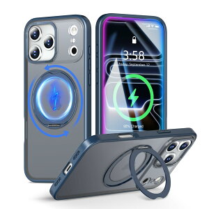MINIKA ��Phone17Pro �P�[�X Magsafe �Ή� 360�x��] �X�^���h�t�� ���@�\ �X�}�z�P�[�X iPhone 17 Pro �p �P�[�X �ČRMIL�K�i �ϏՌ� ���ϖh�~ �w��h�~ �}�O�Z�[�t �����O �}�O�l�b�g���� ���C�����X�[