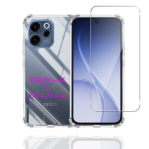 Wekrsu �Ή� OPPO Reno15 A �p�� �P�[�X + �K���X�t�B���� �_�� TPU �J�o�[ �S���� �U�M���H ���ς��ɂ��� ���{���Ɏq�� �t�B���� �����K���X �d�x9H �����ߗ� ��U�h�~ [ �S�ʕی�J�o�[ �ϏՌ� ����