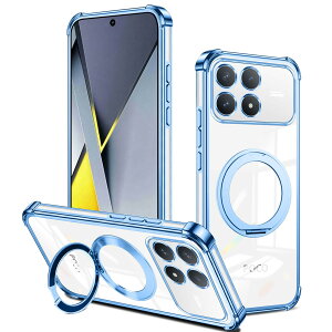 Xiaomi Poco F8 Pro/Redmi K90 �P�[�X �N���ATPU�����O�t�� 360°��]�X�^���h �V���I�~ �V���I�~ Poco F8 Pro/���b�h�~�[ K90 �J�o�[ �����O �}�O�l�b�g���� �c�����p�x �Ή��ԍڃz���_�[ �X�g���b�v���t