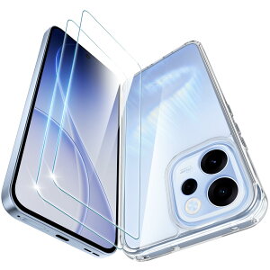 OPPO Reno15A �p �P�[�X + �K���X�t�C�����t���i2��) �N���A PC �ČRMIL�K�i���� �ϏՌ� �ČRMIL�K�i SGS�F�� ���ϖh�~ �X�g���b�v�z�[���t�� ���{���Ɏq�̗p �d�x10H �ϏՌ� �w��h�~