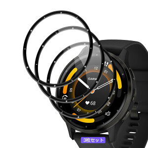 �p GARMIN(�K�[�~��) Venu 3 �t�B���� �K���X�t�B���� PET������ �Y�f�@�� 3D�Ȗ� �y3���Z�b�g ��U�h�~ �L�Y�C���@�\�z �p Garmin Venu 3 �K���X �����ߗ� �����^ �p GarminVenu3 �t���ی�t�B���� �ϏՌ�