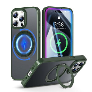 MINIKA ��Phone15Pro �P�[�X Magsafe �Ή� 360�x��] �X�^���h�t�� ���@�\ �X�}�z�P�[�X iPhone 15 Pro �p �P�[�X �ČRMIL�K�i �ϏՌ� ���ϖh�~ �w��h�~ �}�O�Z�[�t �����O �}�O�l�b�g���� ���C�����X�[