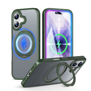MINIKA iPhone 17 �p �P�[�X Magsafe �Ή� 360�x��] �X�^���h�t�� ���@�\ �X�}�z�P�[�X �����ӂ���17 �P�[�X ��Phone 17 �ČRMIL�K�i �ϏՌ� ���ϖh�~ �w��h�~ �}�O�Z�[�t �����O �}�O�l�b�g���� ���C