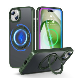 MINIKA ��Phone15Plus �P�[�X Magsafe �Ή� 360�x��] �X�^���h�t�� ���@�\ �X�}�z�P�[�X iPhone 15 Plus �p �P�[�X �ČRMIL�K�i �ϏՌ� �w��h�~ ���ϖh�~ �}�O�Z�[�t �����O �}�O�l�b�g���� ���C�����X�[