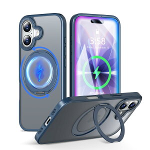 MINIKA iPhone 17 �p �P�[�X Magsafe �Ή� 360�x��] �X�^���h�t�� ���@�\ �X�}�z�P�[�X �����ӂ���17 �P�[�X ��Phone 17 �ČRMIL�K�i �ϏՌ� ���ϖh�~ �w��h�~ �}�O�Z�[�t �����O �}�O�l�b�g���� ���C