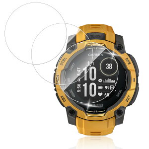 Nutmeg�y3���Z�b�g�zFor Garmin Instinct 3 45mm �p �K���X�t�B���� ���{���Ɏq�� �K�[�~��(GARMIN) Instinct 3 DualPower/AMOLED 45mm �t�C���� �ی�t�B���� 9H�d�x �����ߗ� �����^ �S�ʕی� �ϏՌ� �����x�^�b