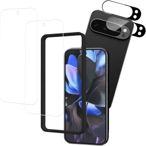 �y2+2���Z�b�g�z�K�C�h�g�t�� KPNS ���{�f�ސ� �����K���X Google Pixel 9 Pro XL �p �K���X�t�B���� �J�����t�B���� �J�o�[ �ی�t�B����
