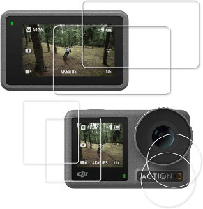 �y2���Z�b�g�zKPNS ���{�f�ސ� �����K���X DJI OSMO Action 3 �p �K���X�t�B���� �����K���X �J�o�[ �ی�t�B����
