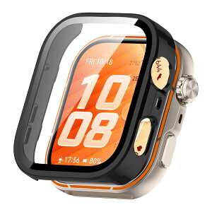 YealRed For Huawei Watch Fit 5 Pro �ی�P�[�X �y�� PC+�����K���X�J�o�[ 9H�d�x ���t���ȒP ��̌^ �S�ʕی� �L�Y�h�~ �ϏՌ� HD�����ߗ� �w��h�~ ���˒ጸ Huawei Watch Fit 5 Pro �ɑΉ� �i�u���b�N�j