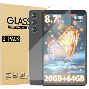 �y2������zAzeyou F68/PHILIPS T7335/Bmax I8 Plus �t�B���� Android 16 �^�u���b�g 8.7�C���` �p�̃K���X�t�B���� �t���ی�K���X�t�B���� �d�x9H �����^ �����ߗ� �����z�� �X�N���b�`�h�~