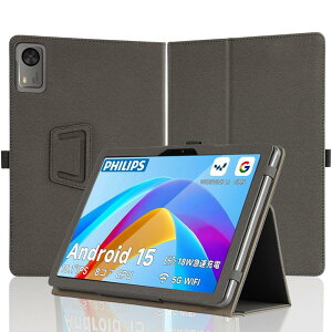 For PHILIPS T7315/Luzglo P10 Pro/POPUX P10 Pro/FPD CP10-J1 �P�[�X 10�C���` �^�u���b�g Android16���o�� �ی�J�o�[ �ی�P�[�X �����₷�� �莝���o���h�t�� �X�^���h�@�\ ���p�x�Ή� �����^�� �ϏՌ� ����