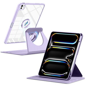 ShinKin �ی�P�[�X iPad Pro 11 �C���` (M5) 2025 / iPad Pro 11 �C���` (M4) 2024 �Ή� 360�x��] �����^ ���O���\�� �}�O�l�b�g�J�o�[ TPU�f�� +PC���� �P�[�X ���΋z�� �y�����[ �蒠�^ �ϏՌ� �y�� ��