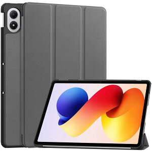 �yMoahsiuny�zFor Redmi Pad 2 Pro/Xiaomi POCO Pad M1 12.1�C���` �P�[�X ���^ PU ���U�[ �X�}�[�g �J�o�[ ���h�~ �n�[�h �y�� �ϏՌ� �O�܂� �E�F�C�N�A�b�v �X�^���h �I�[�g�X���[�v �@�\ (�O���C)