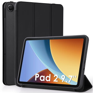 WD&CD Xiaomi Redmi Pad 2 9.7�C���` �Ή� �^�u���b�g�P�[�X �J�o�[ ���^ �ϏՌ� �I�[�g�X���[�v�@�\ �O�܂�X�}�[�g�J�o�[ �X�^���h�@�\ �}�O�l�b�g�� Redmi Pad 2 9.7 �ی�J�o�[(�u���b�N)