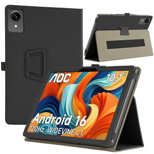 �yE-COAST�zFor AOC M10 / BNCF Bpad 10 SE/Zuleisy E10A �P�[�X AOC/BNCF/Zuleisy �^�u���b�g 10�C���` �Ή� �p�̃P�[�X PU���U�[�J�o�[ �X�^���h�\ �n���h�X�g���b�v�t ���C�z�� �Ռ��z�� (�u���b�N)