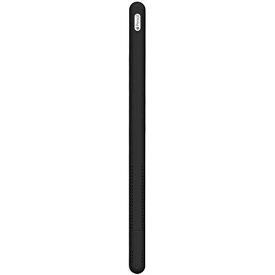FRTMA 相互運用性Apple Pencilス（第2世代）フルレザーペンシルケースシリコンノンスリップグリップハンドル + ペン先カバ−（2個）、iPad Pro 12.9"（第3世代）、iPad Pro 11" に適する (ブラック)