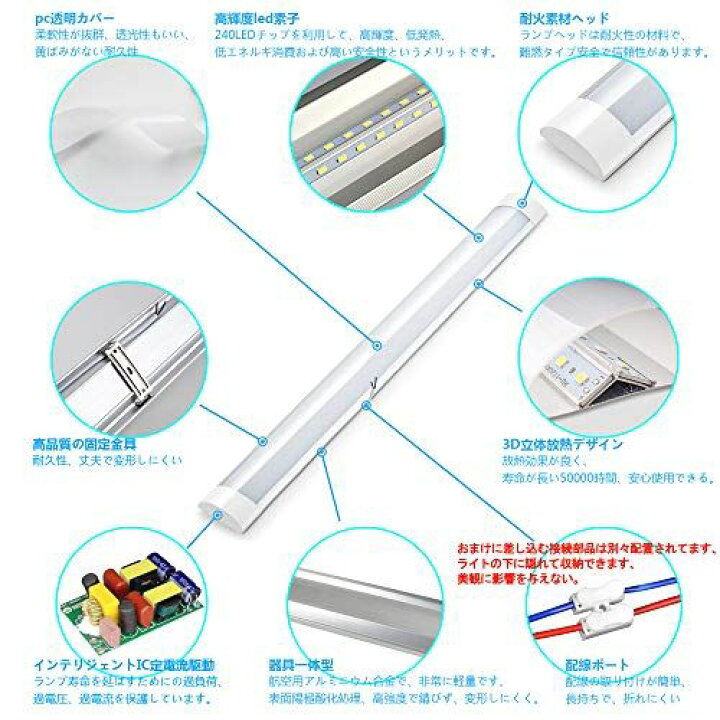 楽天市場】キッチンベースライト led40W型 LED蛍光灯 昼光色(6000K)器具一体型 直付 薄型 直管蛍光灯 天井 led照明 長さ120cm 5800lm 4畳〜8畳用 (昼光色) : WES STORE 楽天市場】キッチンベースライト led40W型 LED蛍光灯 昼光色(6000K)器具一体型 直付 薄型 直管蛍光灯 天井 led照明 長さ120cm 5800lm 4畳〜8畳用 (昼光色) : WES STORE