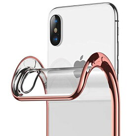 ORANGA iPhone Xs ケース 透明 TPU iPhoneX ケース クリア 耐摩擦 耐衝撃 指紋防止 ワイヤレス充電対応 超薄型 カメラ保護 アイフォーンXs アイフォンXS (iPhone X, ローズゴールド) iPhone Xs / X