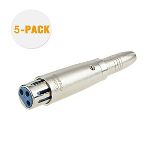 XLR�ϊ��CCableCreation�y5�{����zXLR 3 Pin���X to 1/4 6.35mm���X �W���b�N�\�P�b�g�I�[�f�B�I�ϊ��A�_�v�^ �}�C�N���C���A�_�v�^ xlr�ϊ��P�[�u�� �L���m���P�[�u�� �L���m���R�l�N�^ �V���o�[ [5-Pa