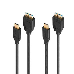 USB C to USB 3.1 GEN2 Micro-B (10G)C CableCreation y2{Zbgz Micro USB 3.1 Type C P[u Apple Macbook (Pro) / Chromebook Pixel/HDD External Hard DriverΉ ubN 0.3m Black[1ft]-2Pack