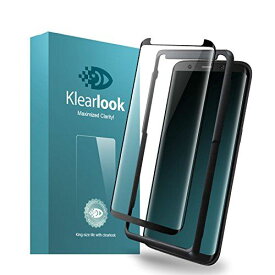 Klearlook Samsung Galaxy S8用強化ガラスフィルム 「改善版 貼付け易い道具付」 「ケースに干渉せず」 タッチ感度良好 高透過率 （ガラス液晶面1枚＋背面1枚+ガイドツール ） (S8)