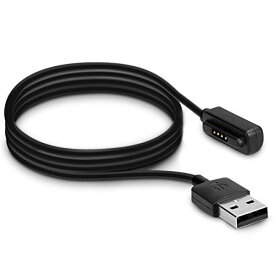 kwmobile Asus ZenWatch 2 用 USB 充電ケーブル - フィットネストラッカー 充電 - スペア チャージャー エイスース ゼンウォッチ 黒色