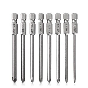 Saipor 8�s�[�X ���C�N���X�w�b�h�h���C�o�[�r�b�g 6.35mm(1/4) �Z�p�� S2�| PH0 PH1 PH2�d���h���C�o�[�r�b�g �h�����r�b�g�H�� (75mm) 8�{ 75mm