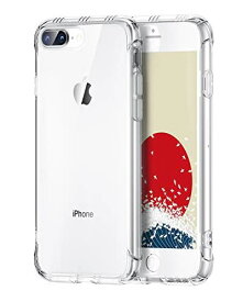 【ONES】 iPhone 8plus 7plus ケース 高透明 米軍MIL規格〔衝撃吸収、レンズ保護、滑り止め、軽い、フィット感〕『エアクッション技術、半密閉音室、Qi充電』Airシリーズ クリア iPhone 8Plus/7Plus クリスタル ・ クリア